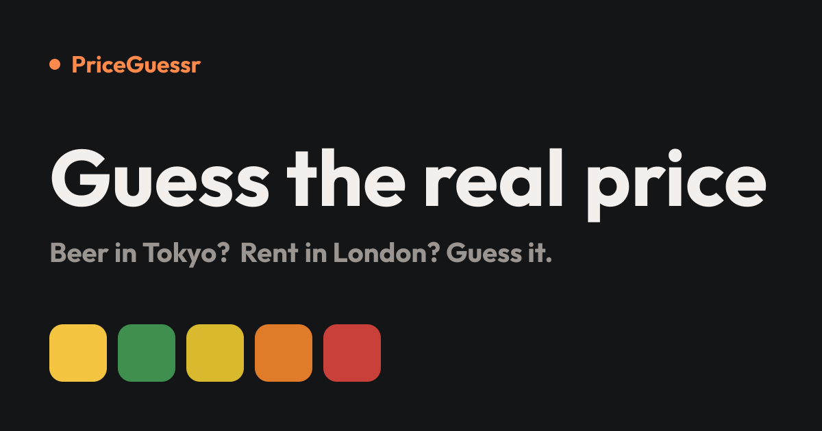 I built GeoGuessr for prices, using government price statistics from 10+ countries